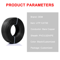Cable de Seguridad IP Cat5E UTP para Cámaras, 26AWG, 8 Conductores, Cobre Sólido, PoE+, Transmisión de Video y Energía para CCTV, Certificado CE RoHS