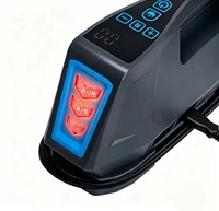 Pompe à air portable pour voiture à double alimentation AC/DC avec voyant d'avertissement LED, gonfleur de pneus numérique 110V/12V avec plusieurs embouts