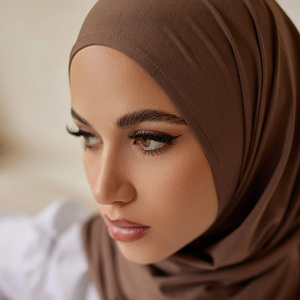 Gran oferta, bufandas ajustadas, Hijabs musulmanes, Jersey, Hijab versátil, bufanda, Jersey, Jersey elegante, Hijab, bufanda para mujer para las cuatro estaciones - Product Image 2