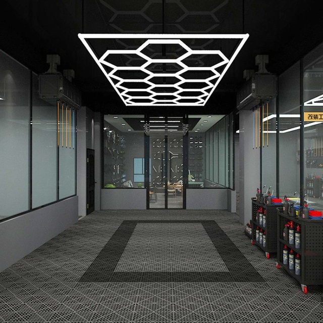 Custom Designed Car Hexagon Led Light Garage Lighting for the Car Workshop