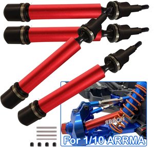 4 paires d'arbres de transmission CVD métalliques avant/arrière pour voitures RC 1/10 <span class=keywords><strong>Arrma</strong></span> Big Rock/Senton/Vorteks Typhon <span class=keywords><strong>Granite</strong></span> 3s Blx – Pièces de rechange pour modèles réduits - Product Image 4