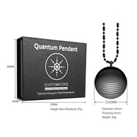 HOONNI HN 8201 2000cc Pendentif en acier inoxydable 316L argenté, science de la santé, anti-radiation, défense quantique, magnétique, EMF
