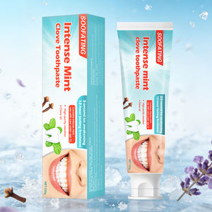 Nouveau dentifrice à base <span class=keywords><strong>de</strong></span> plantes à <span class=keywords><strong>la</strong></span> menthe <span class=keywords><strong>clou</strong></span> <span class=keywords><strong>de</strong></span> <span class=keywords><strong>girofle</strong></span> personnalisé 2026, sans fluor, <span class=keywords><strong>pour</strong></span> les dents sensibles, rafraîchit l'<span class=keywords><strong>haleine</strong></span>, élimine les taches dentaires - Product Image 1