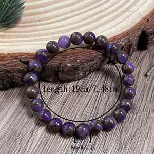 Bracelet en pierre naturelle avec perles de verre colorées pour l'ancrage et la mise en équilibre, contrôle qualité strict et innovant, réduction sur les achats en gros - Product Image 3