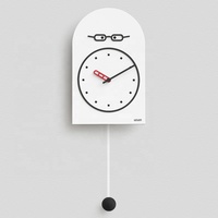 Jam Dinding Pendulum WOZOOM Dekorasi Rumah Seni Dekor Jam Dinding Kayu Custom Tanpa Suara