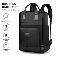 Sac à dos unisexe Oxford pour ordinateur portable avec port USB, fermeture éclair, imperméable, en polyester, grande capacité (moins de 24L), style professionnel élégant
