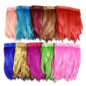 35-40cm(14-16 '') B & D dài Rooster lông rìa vải ren TRIM cho lễ hội lông Ba lô - Product Image 6