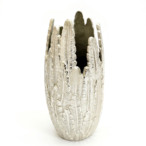 Florero de Aluminio con Diseño de Plumas Moderno y Lujoso, Decoración de Mesa para Bodas, Hogar, Oficina, Sala de Estar - Product Image 1