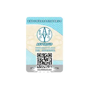 Hoge Kwaliteit Groothandel Scratch Off Stickers Met Qr Code Latente Afbeelding Micro Tekst Anti-Namaak Veiligheidsstickers