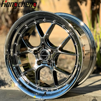 Rines Forjados de 2 Piezas de 17 18 19 20 21 22 24 Pulgadas 5x114.3, Ruedas Cromadas Cóncavas Profundas para GTR R32