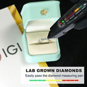 Anillos de Eternidad con Diamantes Cultivados en Laboratorio con Corte Baguette HPHT, Joyería de Moda Goldleaf, Anillos de Boda con Diamantes de Laboratorio PT950 VVS DE - Product Image 3