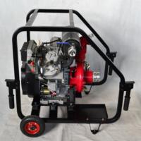 80mm 3 pouces 22hp 16kw Ensemble de pompes pour moteur diesel à deux cylindres Pompes auto-amorçantes à eau auto-aspirante d'échappement