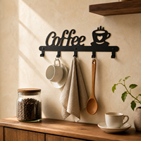 Porte-clés mural moderne personnalisable avec 5 crochets, organisateur de clés en métal pour entrée, porte d'entrée, bureau, crochets muraux décoratifs