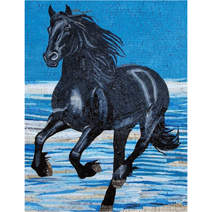 KHÁCH SẠN tùy chỉnh khác nhau màu loạt động vật Ngựa vằn mảnh nhỏ khảm đá gạch tường nghệ thuật bức tranh tường đá cẩm thạch thủy tinh khảm - Product Image 4