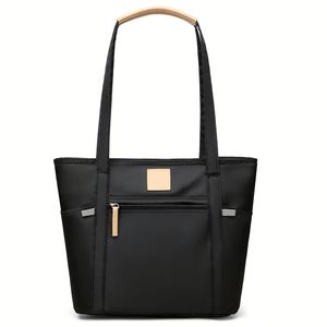 Sac fourre-tout en coton avec motif élégant d'oiseaux en vol, fond bleu indigo, accents jaunes vibrants et rayures élégantes - Product Image 3