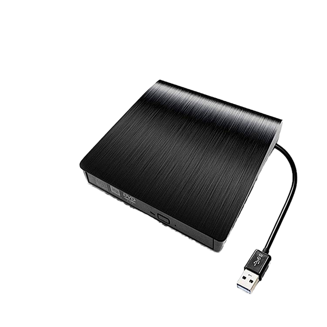 USB 3.0 Compatible Portable High-Speed Optical CD/DVD +/-RW Burner External DVD Writer Drive for Laptop PC/Desktop Plastic