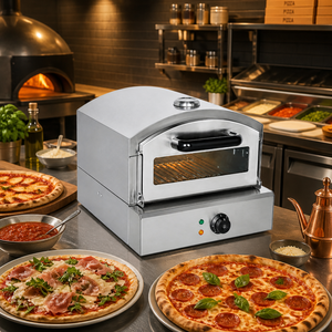 Commercial Electric Pizza Oven 2kW 220V Countertop Stainless Steel Pizza Baker for Pizzeria Cafe Restaurant Snack Bar Kitchen - Product Image 6