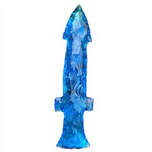 Nuevo Juego de Cuchillos de Cristal Azul - Decoración de Espada de Cristal de Fantasía, Exhibición de Cuchillo de Piedra Tallada a Mano, Regalo Único de Decoración para el Hogar - Product Image 1
