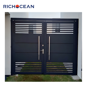 Usa Boundary Wall <span class=keywords><strong>Porte</strong></span> principale Clôture en métal Treillis Design Barrière murale composée <span class=keywords><strong>avec</strong></span> serrure antivol intelligente - Product Image 5