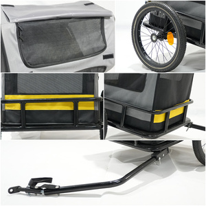 Remorque de vélo et poussette de jogging 2-en-1 pour animaux de compagnie avec roues universelles, idéale pour le camping - Product Image 4