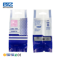 Ruban d'impression Tze MQP55 24mm Tz MQP55 Cassette conique Étiquette pour machine à écrire Brother Couleur rose baie