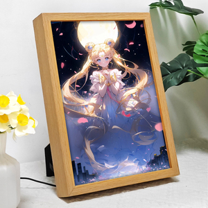 Meilleur service populaire Cadre photo Sailor Moon LED Design Art déco Cadre photo à lumière décorative mobile avec lumière LED - Product Image 4