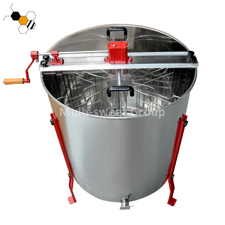 Outils de centrifugation du miel Multi-Sweet extracteur manuel du miel d'abeille 6 cadres