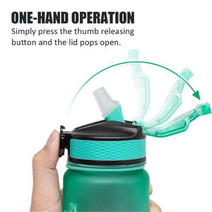 Botellas de agua motivacionales grandes de 32oz con marcador de tiempo y capacidad y pajita, a prueba de fugas, sin BPA y rampa de gradiente - Product Image 5