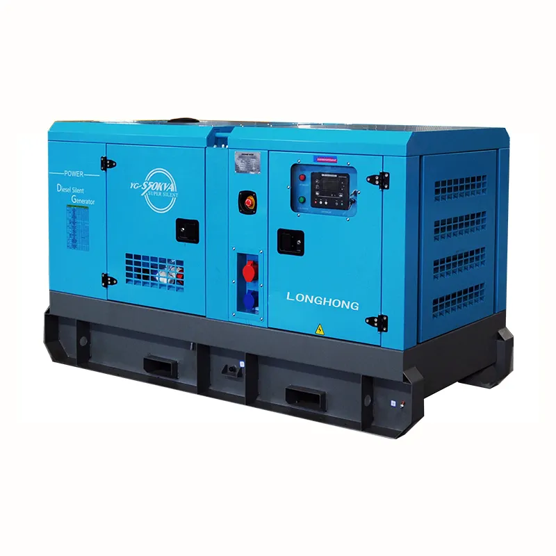 Generator pintar Yunnei 40KW 50KVA kebisingan rendah untuk hotel layar LCD kapasitas tinggi Panel kontrol cerdas