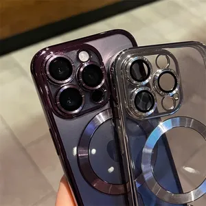 Funda Magnética Transparente de TPU Suave con Recubrimiento de Lujo para Carga Inalámbrica para 17/16/15/14/13/12/11 Pro X <span class=keywords><strong>XR</strong></span> XS Max - Product Image 3