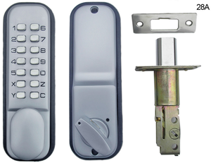 Serrure de porte extérieure à loquet unique, sans clé, à <span class=keywords><strong>code</strong></span>, étanche, avec poignée à levier en acier - Product Image 4