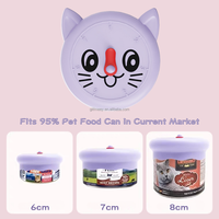 Couvre-boîte universel en silicone liquide élastique pour aliments pour chiens et chats avec minuteur