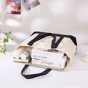 Bolsa de Compras de Lona de Algodón Reutilizable con Asa Larga, Bolsillo con Cremallera, Estampados de Animales y Logotipo Personalizado - Product Image 2