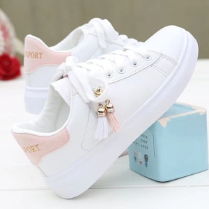 Baskets décontractées pour femmes, nouvelle collection printemps-<span class=keywords><strong>automne</strong></span>, chaussures blanches tendance, stock <span class=keywords><strong>2022</strong></span>, respirantes, à lacets, en PU du Guangdong pour femmes - Product Image 6