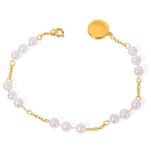 Fashion Non Tarnish Stainless Steel Gold Plated High Quality Fresh Water <b>Pearl</b> <b>Bracelet</b> Jewelry for Women - Product Image 1