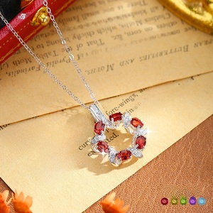 Collar de Plata S925 con Colgante de Cristal Natural, Diseño de Corona, para Mujer, Estilo de Diseñador, No se Desvanece, para Boda - Product Image 2