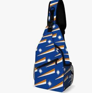 Drapeau du Soudan du Sud Sac à bandoulière personnalisé de haute qualité Sacs à dos à bandoulière Crack Chest Bags - Product Image 3