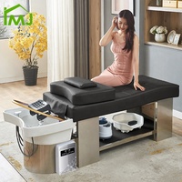 Table de massage pour salon de coiffure Thai Head Treatment Shampooing Bed