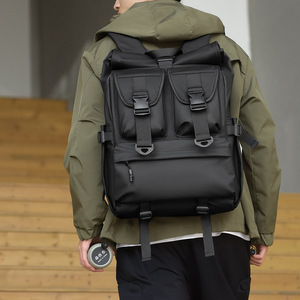 2025 Trendy Waterproof Oxford Polyester Laptop BackBags for Men Commuting Cycling Multi-Pocket Expandable School <b>Bag</b> - Product Image 2