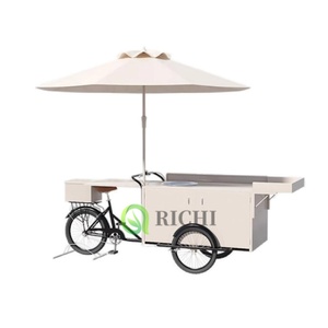 Chariot de vente organisé par camion de nourriture de chariot poussoir de grande capacité pour des affaires de barre de jus de smoothie de boisson - Product Image 3