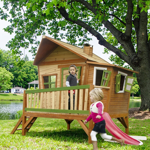 <span class=keywords><strong>Maison</strong></span> de jeu pour enfants en <span class=keywords><strong>bois</strong></span> écologique imperméable personnalisée avec <span class=keywords><strong>toboggan</strong></span> - Product Image 3