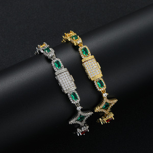 Color Large Zircon Mixed and Matched <b>Bracelet</b> Box Buckle <b>Copper</b> Inlaid Zircon Stacked <b>Bracelet</b> Tennis Chain Women Tanjing - Product Image 3