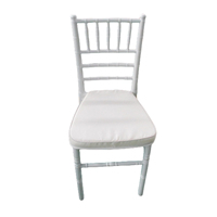 Vente en gros de chaises de banquet Napoléon Typhani en acrylique transparent rembourré Chiavari avec coussin pour location de mariage