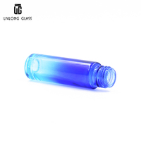 Blaue Farb rolle 10 ml verblassen glänzende Walze auf Parfüm glasflaschen mit Metall Silber Schraub deckel 5ml 15ml
