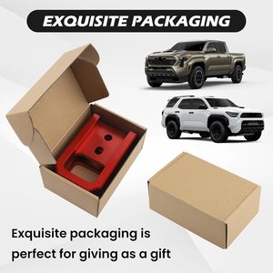 Ganchos de Remolque para Vehículos Todoterreno, Acabado Rojo en Aluminio, Compatibles con Toyota Tacoma, Land Cruiser 250, 4Runner, Kit de Actualización de Instalación Directa - Product Image 5