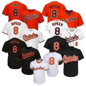 Wholesale Baltimore Oriol Baseball Shirts Jerseys Stitched Sublimation Embroidery 8#Cal Ripken Jr. Baseball Uniforms For Men