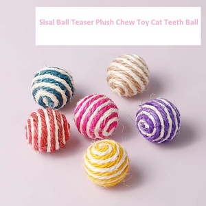 कारखाने की सस्ती कीमत कपास हेम्प च्यू डॉग खिलौना सूक्ष्म खिलौना सिसल बॉल टीज़र च्यू खिलौना बिल्ली दांत गेंद - Product Image 3