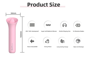 Klitoris-Stimulation MINI Bullet <span class=keywords><strong>Finger</strong></span>-Vibrator Sexspielzeug Massagegerät Kleiner Pilz Silikon 10 Geschwindigkeiten Frauen IPX7 Wasserdicht - Product Image 6