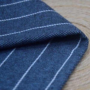 Tessuto <span class=keywords><strong>a</strong></span> <span class=keywords><strong>Righe</strong></span> <span class=keywords><strong>in</strong></span> Misto <span class=keywords><strong>Lino</strong></span> e Cotone Pesante 230gsm, Strutturato, 70% Cotone 30% <span class=keywords><strong>Lino</strong></span>, per Abbigliamento e Vestiti - Product Image 2