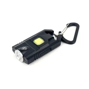 Benutzer definiertes Logo Promo Mini Weißlicht LED Taschenlampe Licht Schlüssel anhänger Schlüssel bund Licht Mit Schlüssel ring